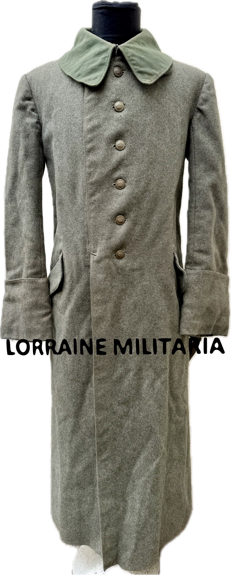 militaria : MANTEAU TROUPE ALLEMAND MLE 1915 DU WURTEMBERG DATÉ 1917