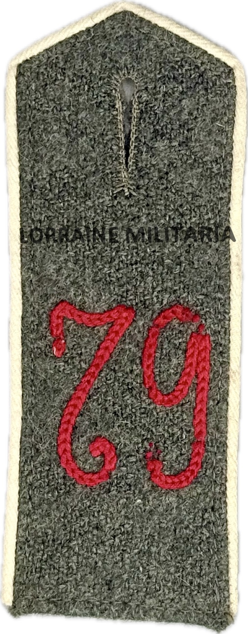 militaria : PATTE D'EPAULE MODELE 1915 DE BLUSE DU 79 IÈME REGIMENT D'INFANTERIE