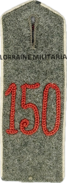 militaria : PATTE D'EPAULE MLE 1915 DE BLUSE DU 150 IÈME REGIMENT D'INFANTERIE