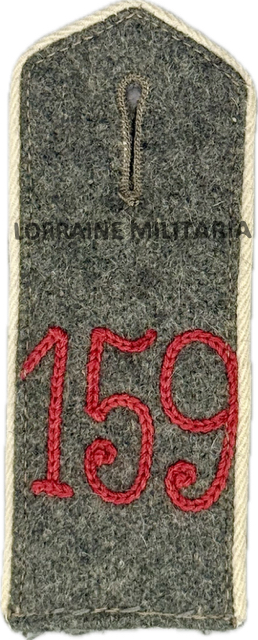militaria : PATTE D'EPAULE MLE 1915 DE BLUSE DU 159 IÈME REGIMENT D'INFANTERIE
