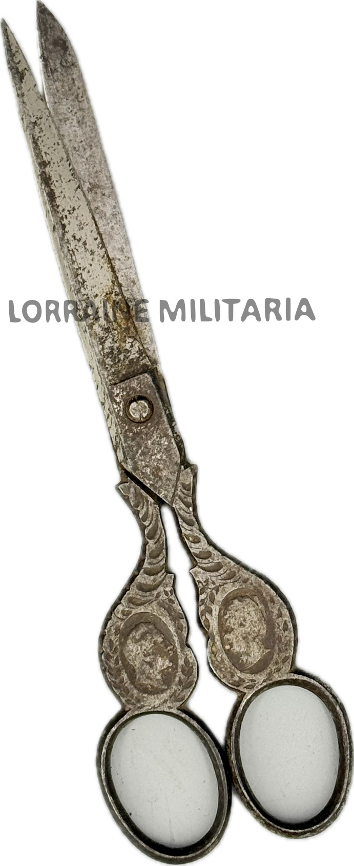 militaria : PAIRE DE CISEAUX PATRIOTIQUE ALLEMAND KAISER ET KAISERIN