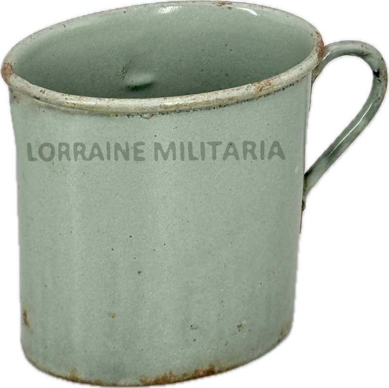 militaria : QUART REGLEMENTAIRE  ALLEMAND METAL EMAILLE VERT