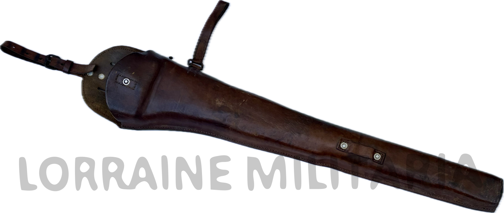 militaria : ETUI BOTTE CAVALERIE FRANÇAISE MODELE 1913 POUR MOUSQUETON BERTHIER