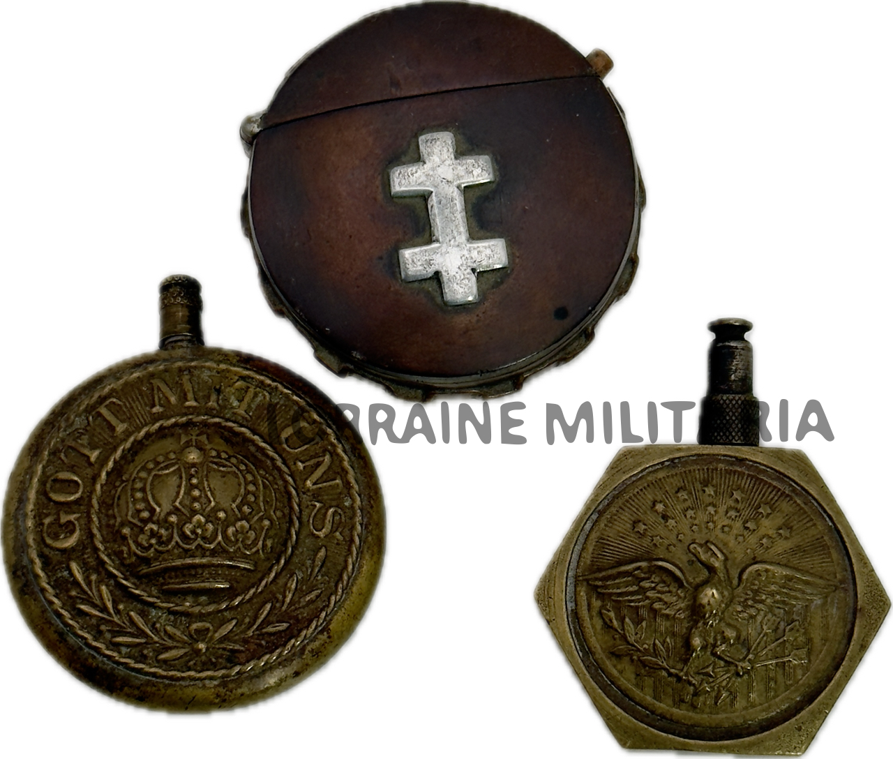 militaria : LOT DE 3 BRIQUETS POILU ARTISANAT DE TRANCHEE DIVERSES FORMES