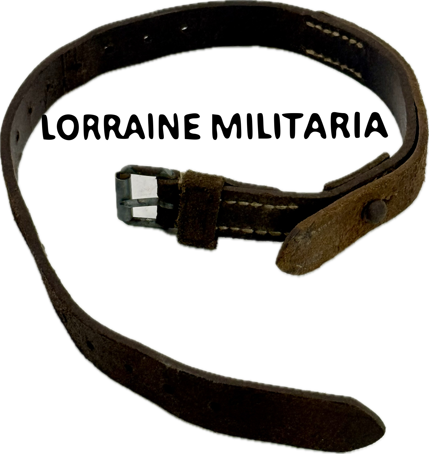 militaria : COURROIE DE FIXATION EQUIPEMENTS  ALLEMANDE TORNISTER DATEE 1918