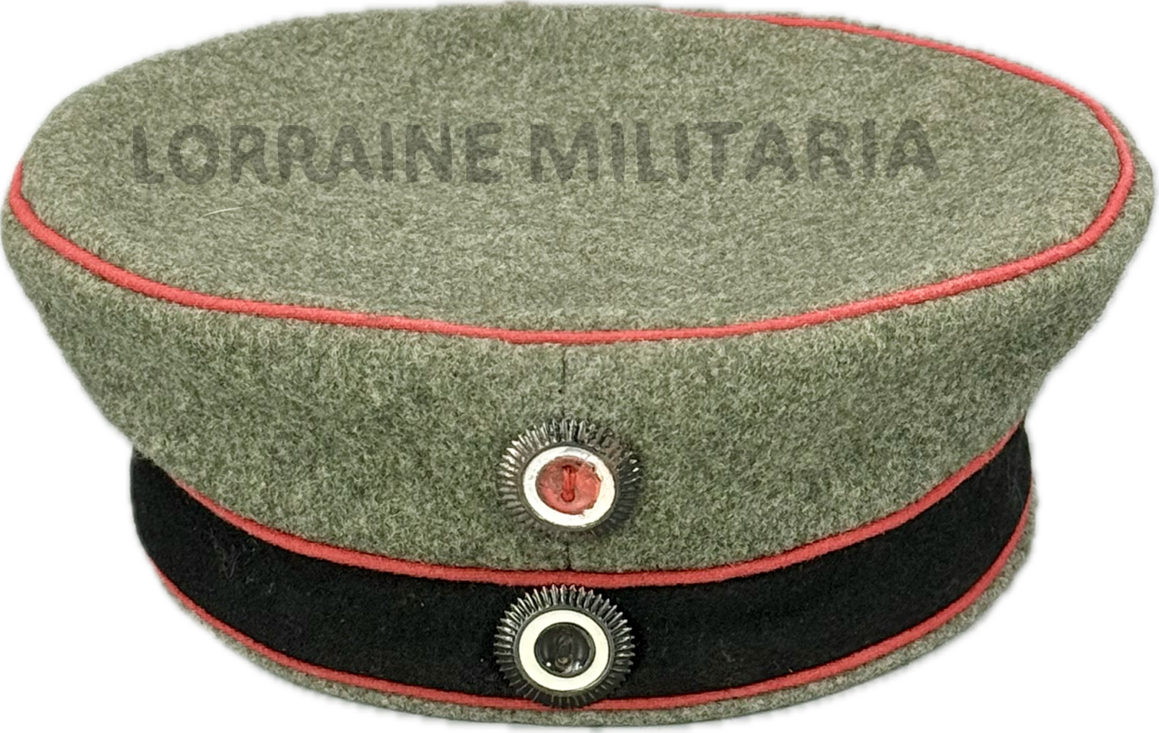 militaria : MUTZE TROUPE ALLEMANDE MODELE 1907 ARTILLERIE PIONNIER PRUSSE STRASBOURG