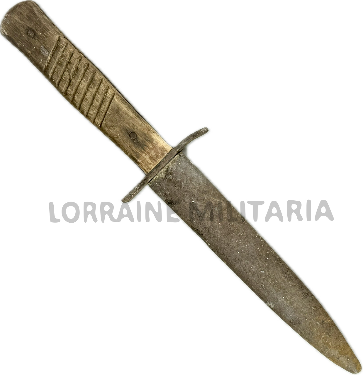 militaria : COUTEAU DE COMBAT ALLEMAND DEMAG MANCHE BOIS