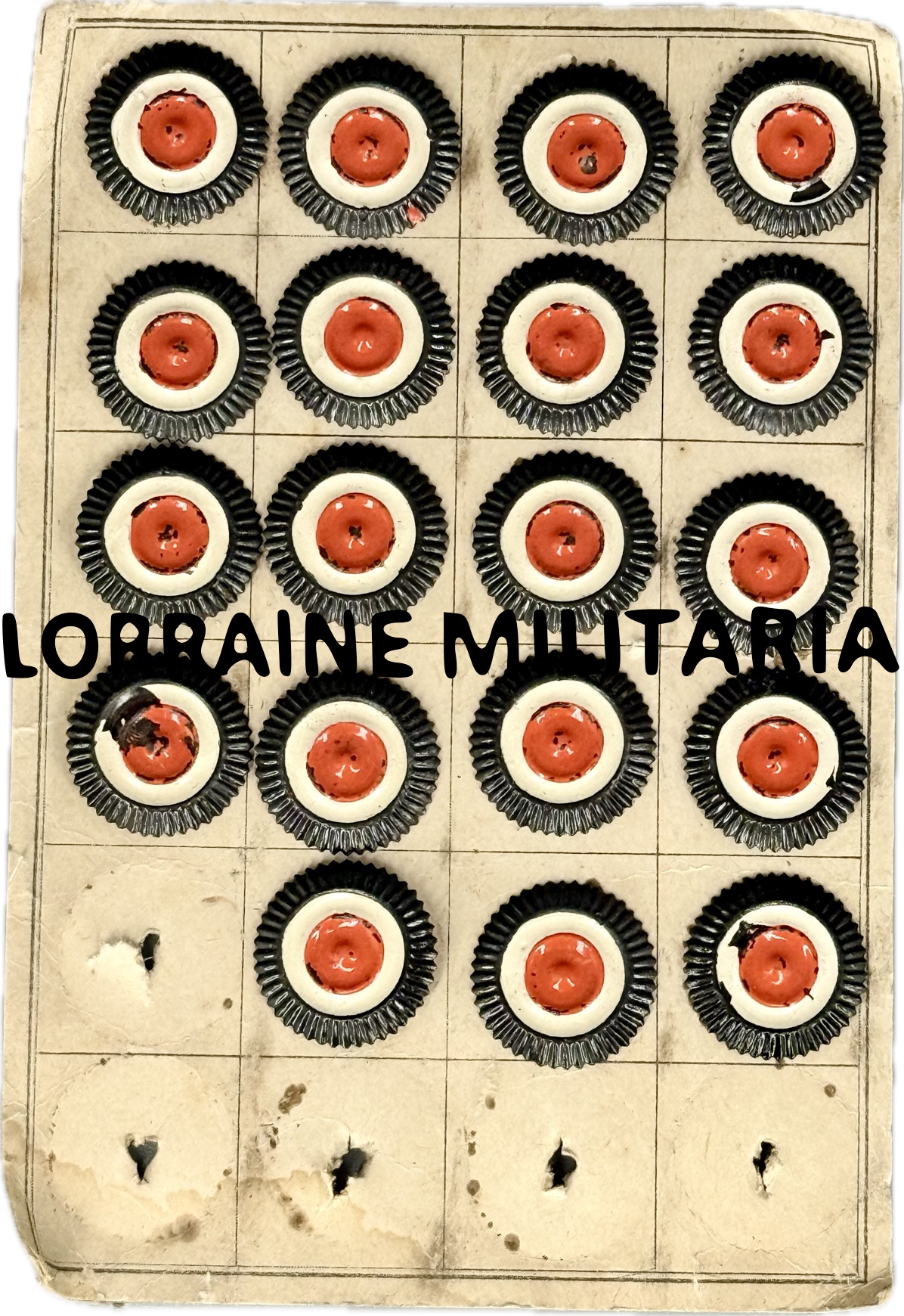 militaria : PLANCHE COMPOSEE DE 19 COCARDES SOUS-OFFICIER REICH POUR FELDMUTZE ET MUTZE
