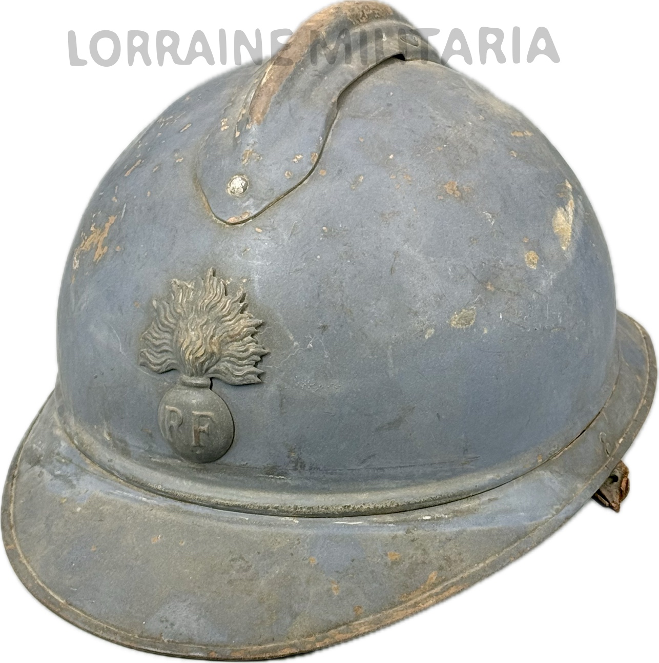 militaria : CASQUE ADRIAN INFANTERIE BLEU HORIZON  JUS GRENIER